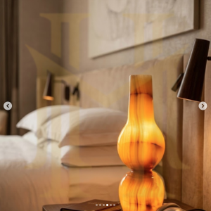 Premium Onyx Marble Table Lamp - Image 2